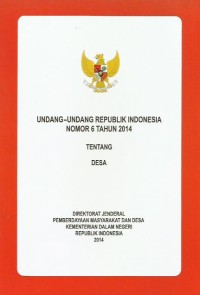 Image of Undang-Undang Republik Indonesia nomor 6 tahun 2014 tentang desa