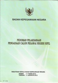 Image of Pedoman pelaksanaan pengadaan calon pegawai negeri sipil