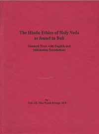 Image of The Hindu ethics of Holy Veda as found in Bali