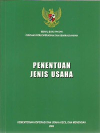 Image of Serial buku pintar bidang koperasi dan wirausaha : penentuan jenis usaha