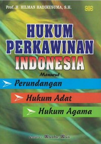 Image of Hukum perkawinan Indonesia : menurut perundangan hukum adat hukum agama