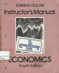 Image of Instructor's manual economics : fourth edition
