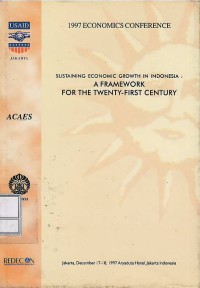 Image of Sustaining economic growth in Indonesia : a framework for the twenty-first century