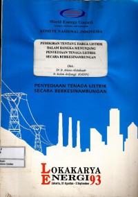 Image of Pemikiran tentang harga listrik dalam rangka menunjang penyediaan tenaga listrik secara berkesinambung : Komite Nasional Indonesia