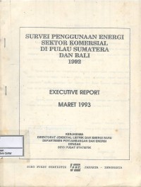 Image of Survei penggunaan energi sektor komersial di Pulau Sumatra & Bali executive report