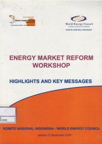 Image of Energy market reform workshop : highlights and key messages