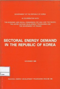 Image of Sectoral energy demand in the Republic of Korea