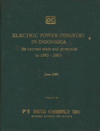 Image of Electric power industry in Indonesia : its current state and prospects in 1993-2003