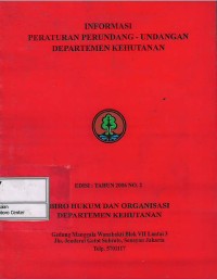 Image of Informasi peraturan perundang-undangan Departemen Kehutanan tahun 2006 no. 2