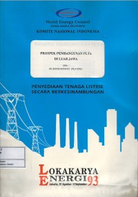 Image of Komite Nasional Indonesia : prospek pembangunan PLTA di luar Jawa