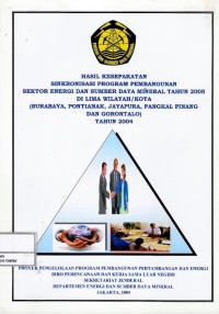 Image of Hasil kesepakatan sinkronisasi program pembangunan sektor energi dan sumber daya mineral tahun 2005 di lima wilayah kota