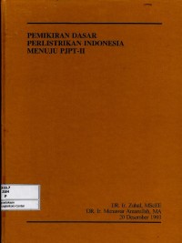 Image of Pemikiran dasar perlistrikan Indonesia menuju PJPT-II