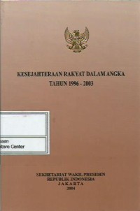 Image of Kesejahteraan rakyat dalam angka tahun 1996-2003