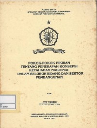 Image of Taskap KRA-XXV : pokok-pokok pikiran tentang penerapan konsepsi ketahanan nasional dalam seluruh bidang & sektor pembangunan