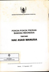 Image of Pokok-pokok pikiran bangsa Indonesia tentang hak asasi manusia