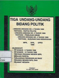 Image of Tiga undang-undang bidang politik
