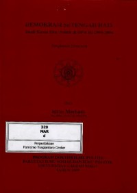 Image of Demokrasi setengah hati : studi kasus elite politik di DPR RI 1999-2004 : ringkasan disertasi