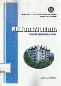 Image of Program kerja tahun anggaran 2004