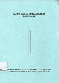 Image of Rakor bidang perekonomian tahun 2002
