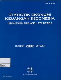 Image of Statistik ekonomi keuangan Indonesia = Indonesian financial statistics vol. IV no. 10 : Oktober 2002
