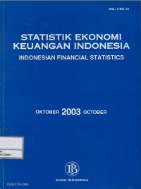 Image of Statistik ekonomi keuangan Indonesia = Indonesian financial statistics vol. V no. 10 : Oktober 2003