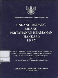 Image of Undang-undang bidang pertahanan keamanan (hankam) 1997