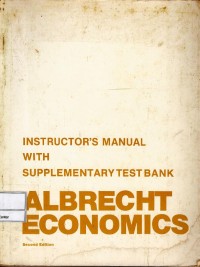 Image of Instructor's manual with supplementary test bank : Albrecht economics