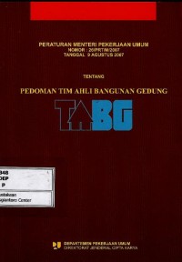 Image of Peraturan Menteri Pekerjaan Umum no. 26/PRT/M/2007 tentang pedoman tim ahli bangunan gedung