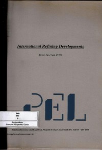 Image of PEL : international refining developments (report no. 3 & 4/1993)