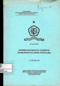 Image of Hasil widyawisata dalam negeri prop dati I Sulteng KRA XXV, kajian kondisi ketahanan nasional di Propinsi Sulteng