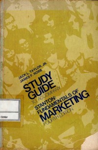 Image of Study guide to accompany Stanton : fundamentals of marketing
