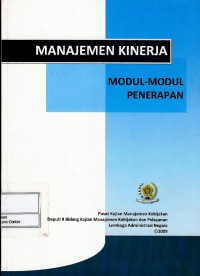 Image of Manajemen kinerja : modul-modul penerapan