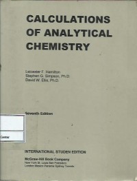 Image of Calculations of analytical chemistry