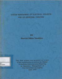 Image of System management of electrical projects for CPI industrial facilities