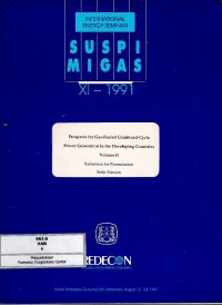 Image of Prospects for gas-fueled combined-cycle power generation in the developing countries volume II 12-24 August 1991 (Suspi Migas XI-1991)