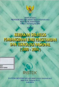 Image of Kebijakan strategis pembangunan ilmu pengetahuan dan teknologi nasional