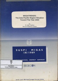 Image of Megatrends : the Asia Pacific region situation toward the year 2000