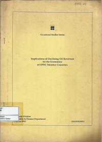 Image of Occasional studies serie : implications of declining oil revenues for the economies of OPEC member countries