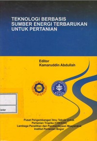 Image of Teknologi berbasis sumber energi terbarukan untuk pertanian