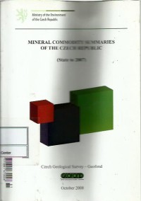 Image of Mineral commodity summaries of the Czech Republic (state to 2007)