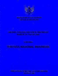 Image of Undang-Undang Republik Indonesia nomor 34 tahun 2004 tentang Tentara Nasional Indonesia