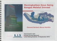 Image of Meningkatkan daya saing bangsa melalui inovasi : ekonomi berbasis benua maritim