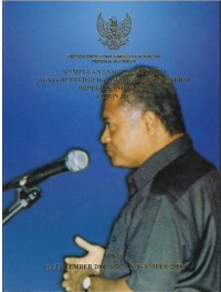 Image of Kumpulan sambutan/pidato Menteri Energi dan Sumber Daya Mineral Republik Indonesia tahun 2000