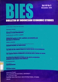 Image of Bulletin of Indonesian Economic Studies vol. 48 no. 3 December 2012