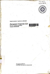 Image of European corporate law