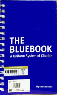 Image of The bluebook : a uniform system of citation