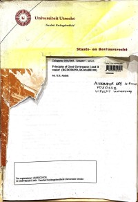 Image of Principles of good governance I and II reader