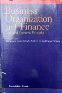 Image of Business organization and finance: legal and economic principles
