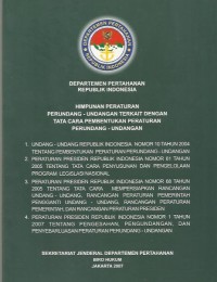 Image of Himpunan peraturan perundang-undangan terkait dengan tata cara pembentukan peraturan perundang-undangan