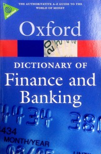 Image of Oxford dictionary of finance and banking